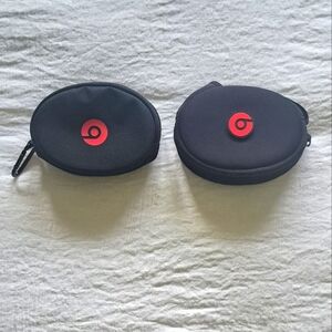 Solo Beats By Dre Neoprene Black Soft Headphone Case. Set Of 2.